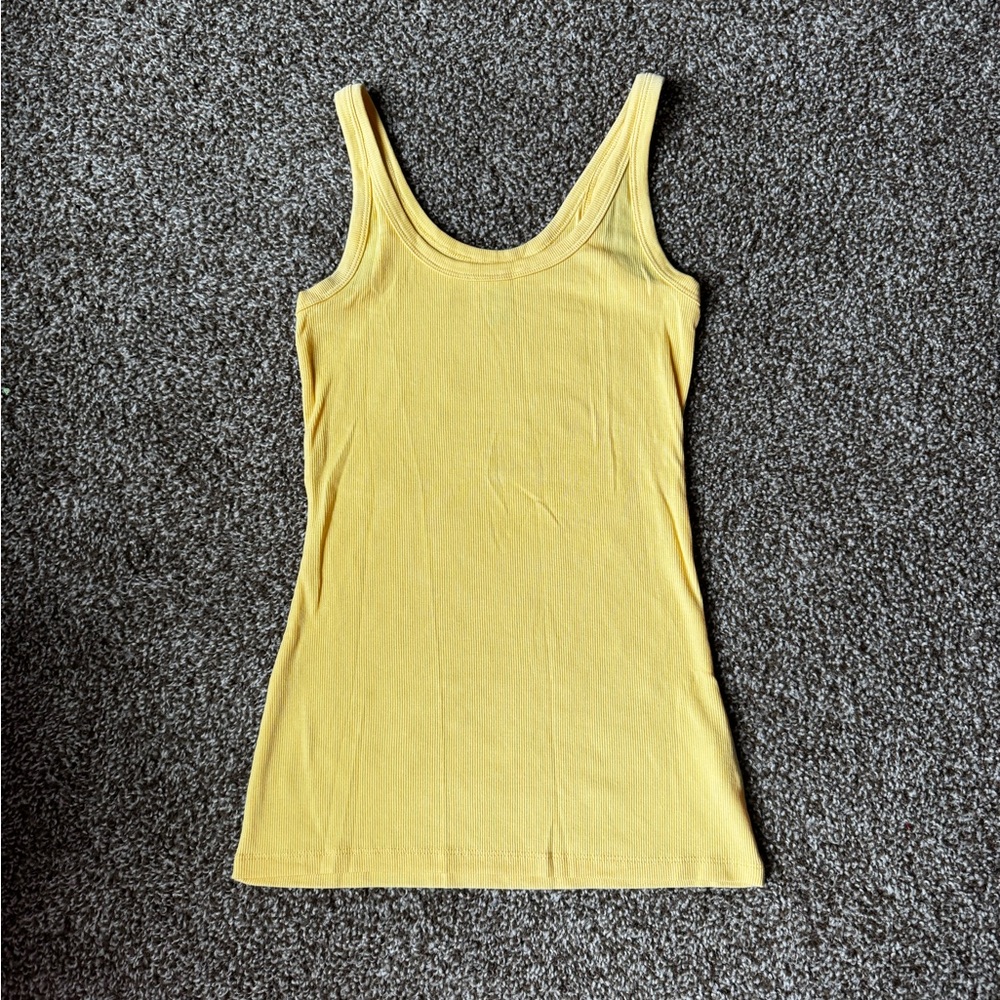 Falls Creek Women's Ribbed Tank Top Yellow Small